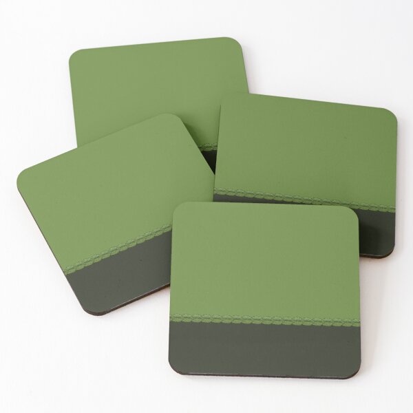Item preview, Horizontal line of leaves dividing into green and dark background designed and sold by Cherevan.
