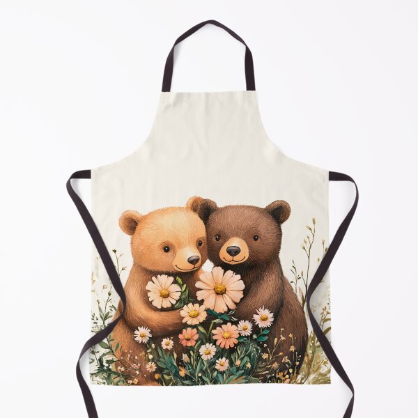 Item preview, Bear Buddies with Flowers – Cute Forest Friendship designed and sold by LizaRancel.