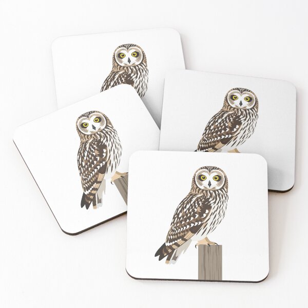 Item preview, The Short-eared Owl - Minimalist Owl Art designed and sold by TheArtEngineer.