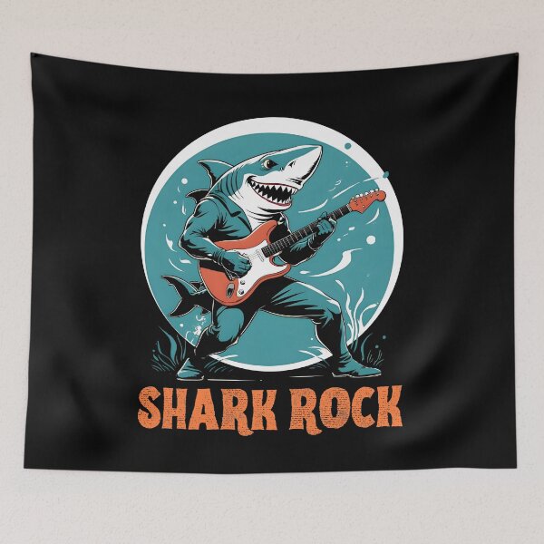 Item preview, Funny Guitarist Daddy Shark Fathers Day Brainrot Meme designed and sold by Zayavca.