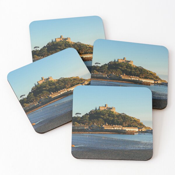 Item preview, Golden Light on St Michael’s Mount – Cornwall Coastal Landscape designed and sold by Rowena Ko.