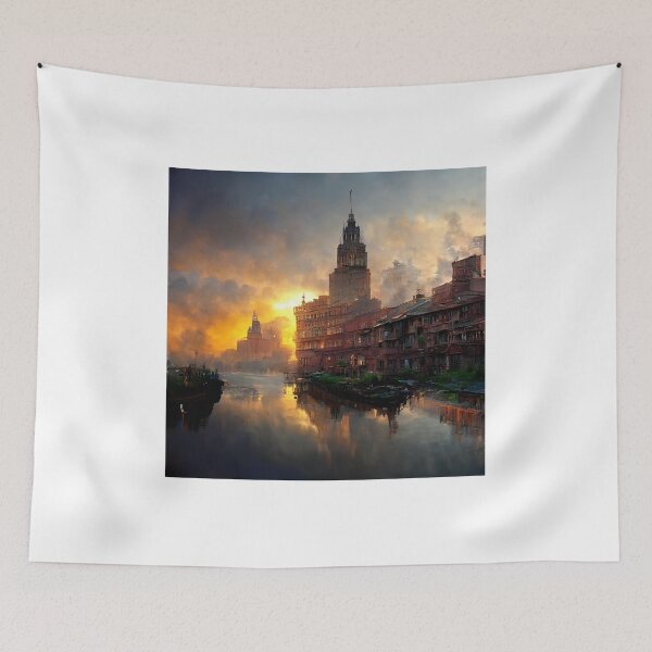 Item preview, Sunset Over Forgotten Cityscape designed and sold by Amr Siam.
