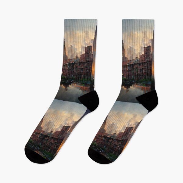 Item preview, Sunset Over Forgotten Cityscape designed and sold by Amr Siam.