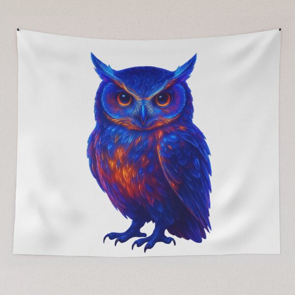 Item preview, Colorful Electrifying Owl designed and sold by GloriousArtSKD.