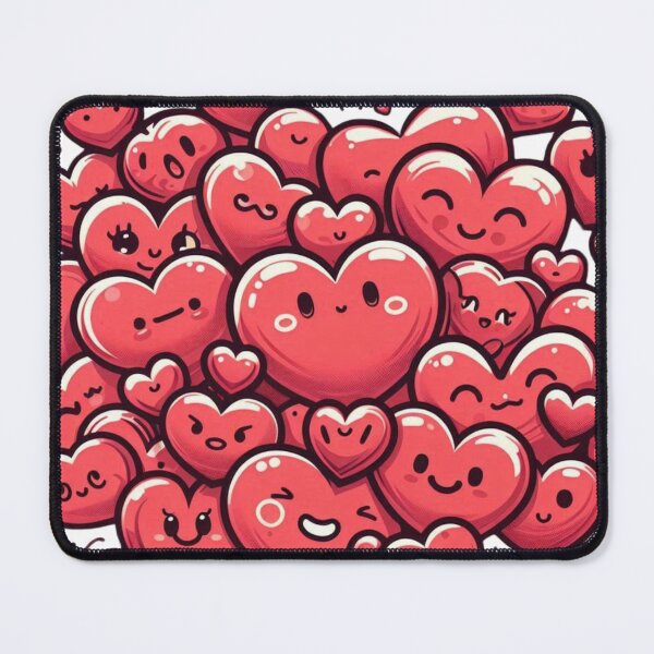 Item preview, Cute Cartoon Hearts with Faces designed and sold by Nicola369.