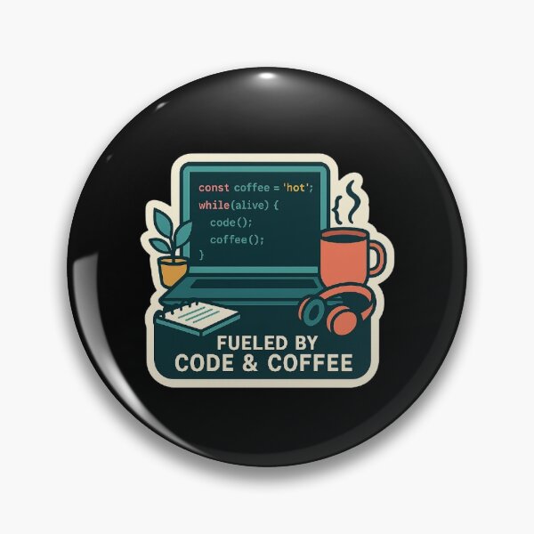 Artikelvorschau, Angetrieben von Code & Kaffee – Entwickleraufkleber entworfen und verkauft von Qusai998.
