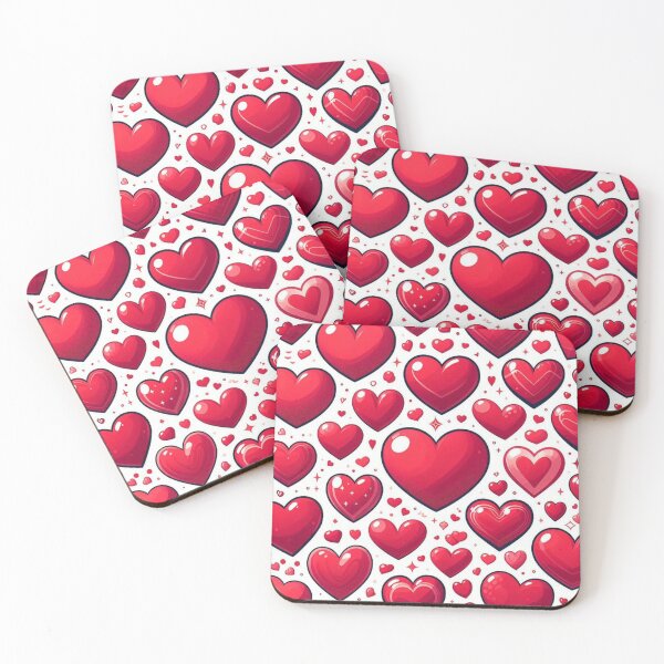Item preview, Glossy Red Heart Pattern designed and sold by Nicola369.