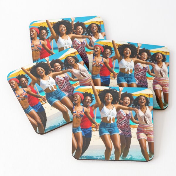 Item preview, Joyful Friends Running on Beach designed and sold by Nicola369.