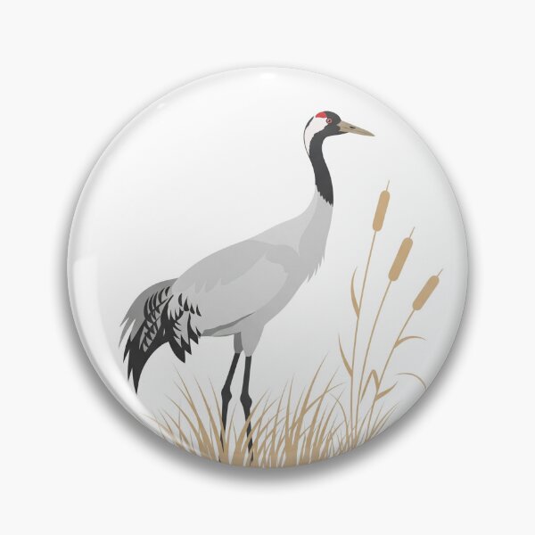 Item preview, The Common Crane - Minimalist Bird Art designed and sold by TheArtEngineer.