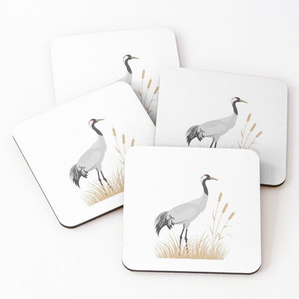 Item preview, The Common Crane - Minimalist Bird Art designed and sold by TheArtEngineer.