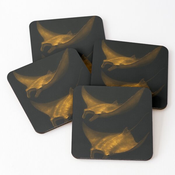 Item preview, Two Golden Manta Rays - Classy, Elegant and Calming designed and sold by Divine Ease.