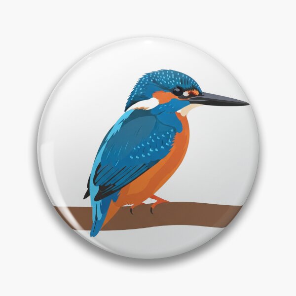 Item preview, The Kingfisher - Minimalist Bird Art designed and sold by TheArtEngineer.