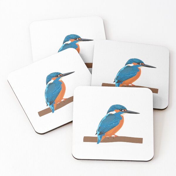 Item preview, The Kingfisher - Minimalist Bird Art designed and sold by TheArtEngineer.