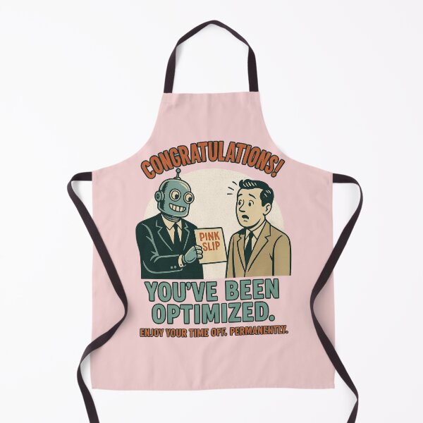 Item preview, You've Been Optimized Funny AI Robot T-Shirt – Retro Layoff Humor designed and sold by IBD-HOUS.