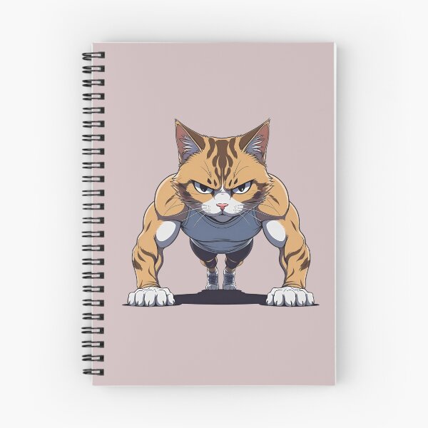 Item preview, Workout Cat Doing Push-Ups – Funny Fitness Cat with Serious Face designed and sold by ColorSplash123.