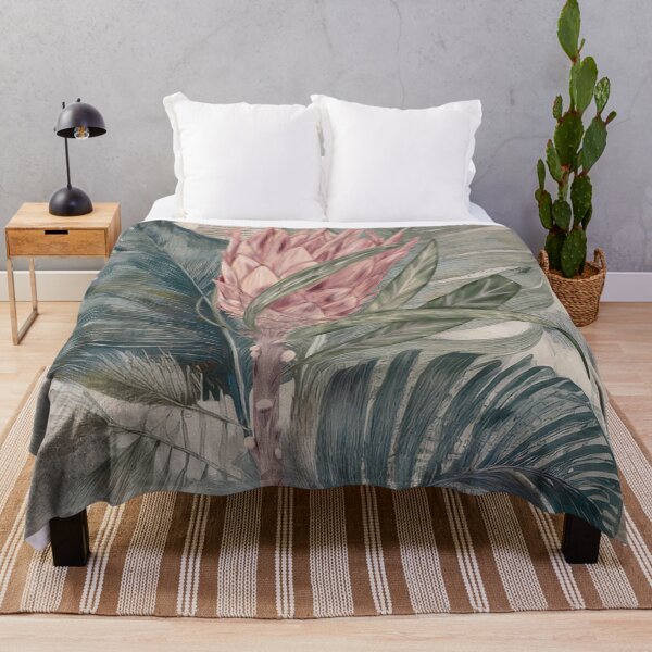 Item preview, Vintage Tropical Leaves with Protea designed and sold by J Marielle Designs.