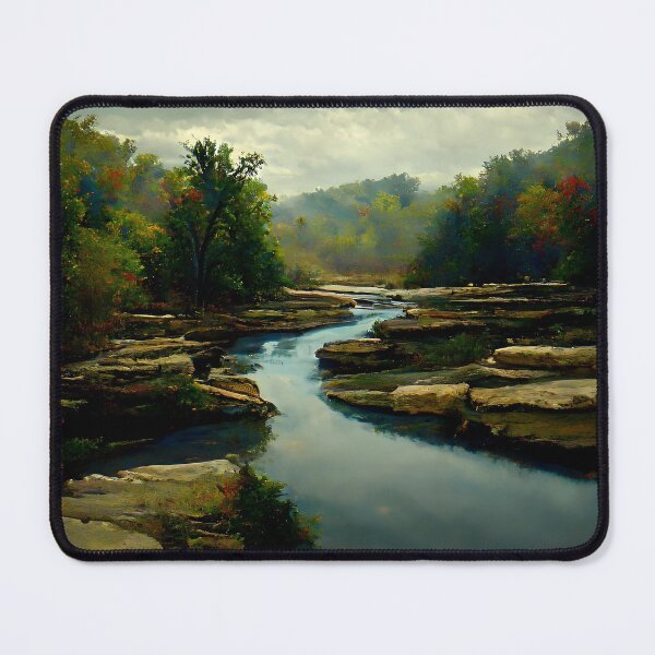 Item preview, Tranquil Autumn River Rockscape designed and sold by Amr Siam.