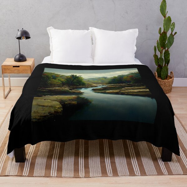 Item preview, Tranquil Autumn River Rockscape designed and sold by Amr Siam.