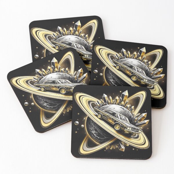 Item preview, Yellow and Black Car in Space, Ai Generated Art    designed and sold by ACC .