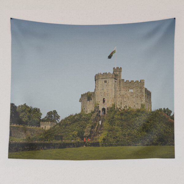 Item preview, Watchtower of Wales – Cardiff Castle in Summer Light designed and sold by Rowena Ko.