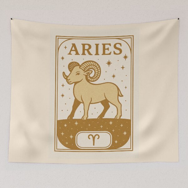 Item preview, Aries Star Sign Astrology Illustration designed and sold by wonderxwander.