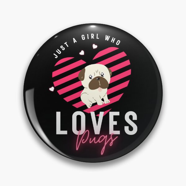 Item preview, Just a Girl Who Loves Pugs – Cute Dog Lover Gift designed and sold by GreenStardust.
