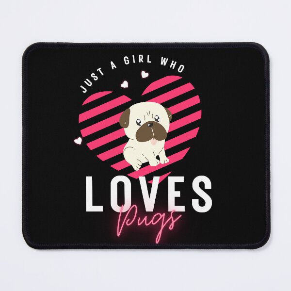 Item preview, Just a Girl Who Loves Pugs – Cute Dog Lover Gift designed and sold by GreenStardust.
