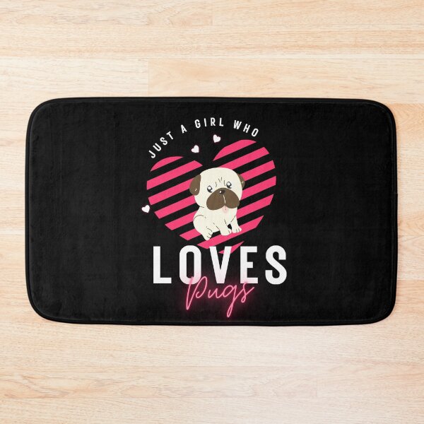 Item preview, Just a Girl Who Loves Pugs – Cute Dog Lover Gift designed and sold by GreenStardust.