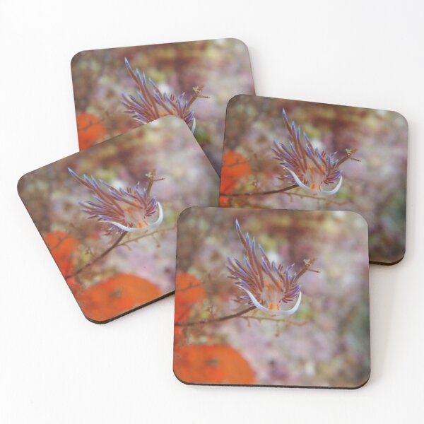 Item preview, Portrait of a Hervia nudibranch balancing on a small algae designed and sold by Elep-uwp.