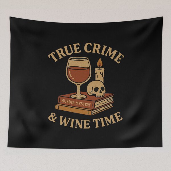 Item preview,  True Crime and Wine Time Books Skull Candle Design designed and sold by Giggle Gear.
