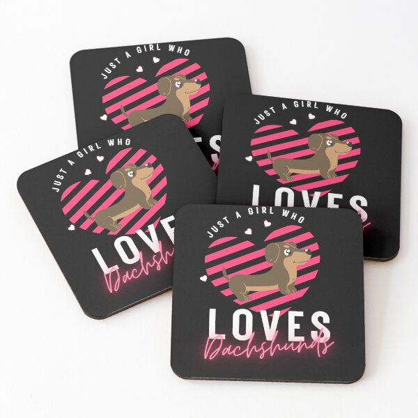 Item preview, Just a Girl Who Loves Dachshunds– Cute Dog Lover Gift designed and sold by GreenStardust.