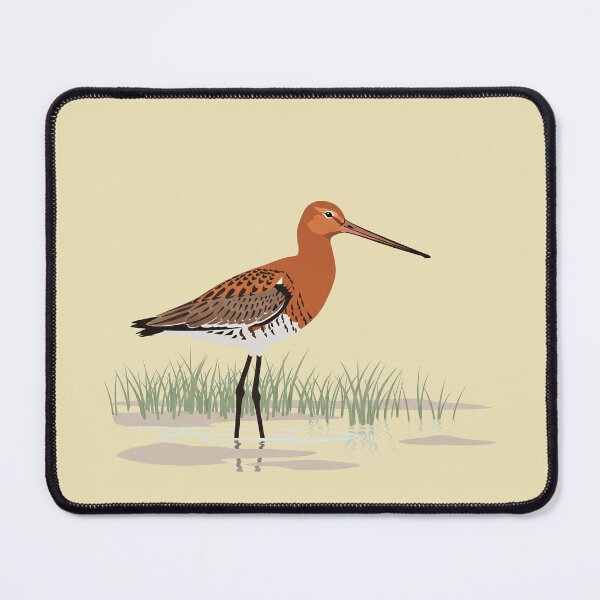 Item preview, The Black-tailed Godwit - Minimalist Wader Bird Art designed and sold by TheArtEngineer.
