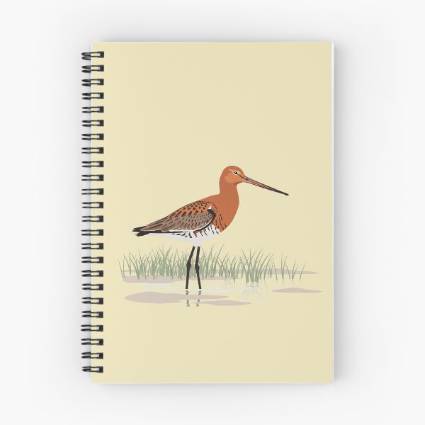 Item preview, The Black-tailed Godwit - Minimalist Wader Bird Art designed and sold by TheArtEngineer.