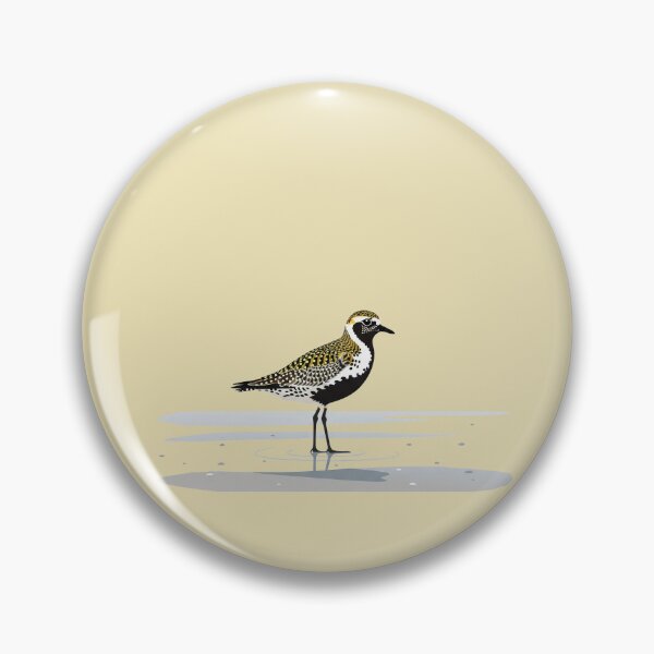 Item preview, The European Golden Pover - Minimalist Shorebird Art designed and sold by TheArtEngineer.