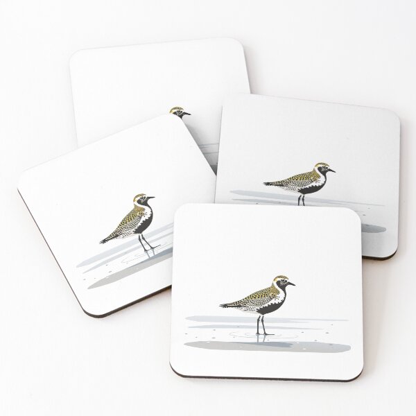 Item preview, The European Golden Pover - Minimalist Shorebird Art designed and sold by TheArtEngineer.