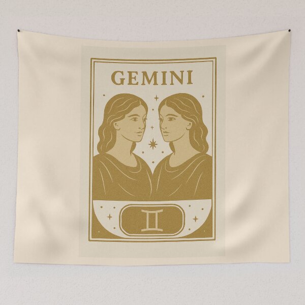 Item preview, Gemini Star Sign Astrology Illustration designed and sold by wonderxwander.