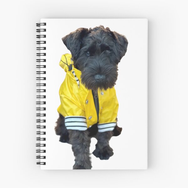 Item preview, Black Miniature Schnauzer in a Yellow Raincoat  designed and sold by ThanhMai8.