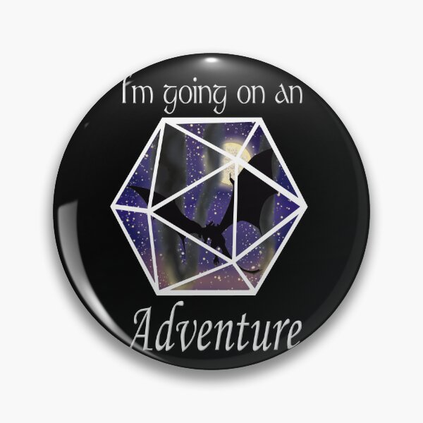 Item preview, I'm Going on an Adventure White Text Dragon designed and sold by Ivorycrow.