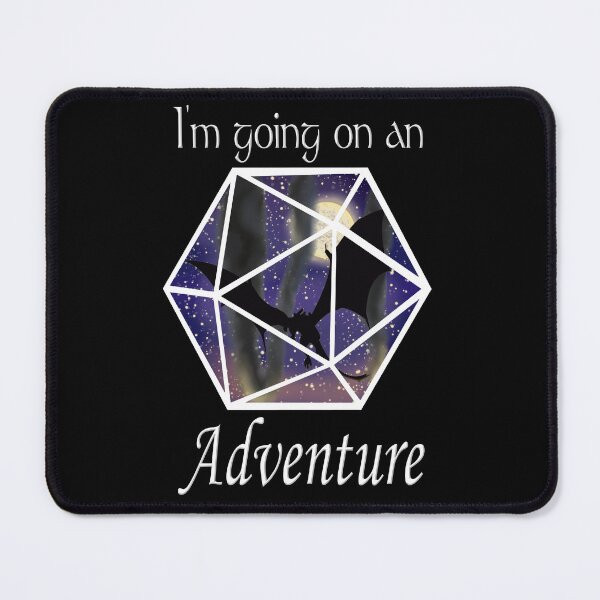 Item preview, I'm Going on an Adventure White Text Dragon designed and sold by Ivorycrow.