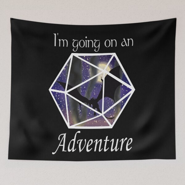 Item preview, I'm Going on an Adventure White Text Dragon designed and sold by Ivorycrow.