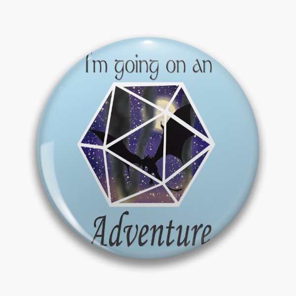 Item preview, I'm Going on an Adventure Black Text Dragon designed and sold by Ivorycrow.