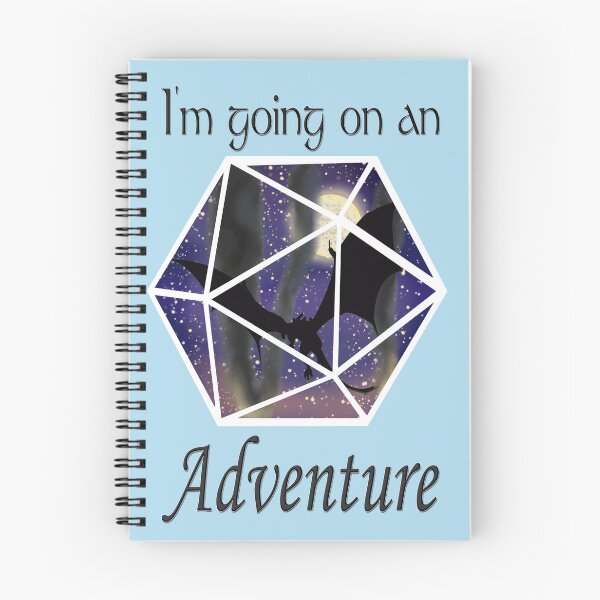 Item preview, I'm Going on an Adventure Black Text Dragon designed and sold by Ivorycrow.