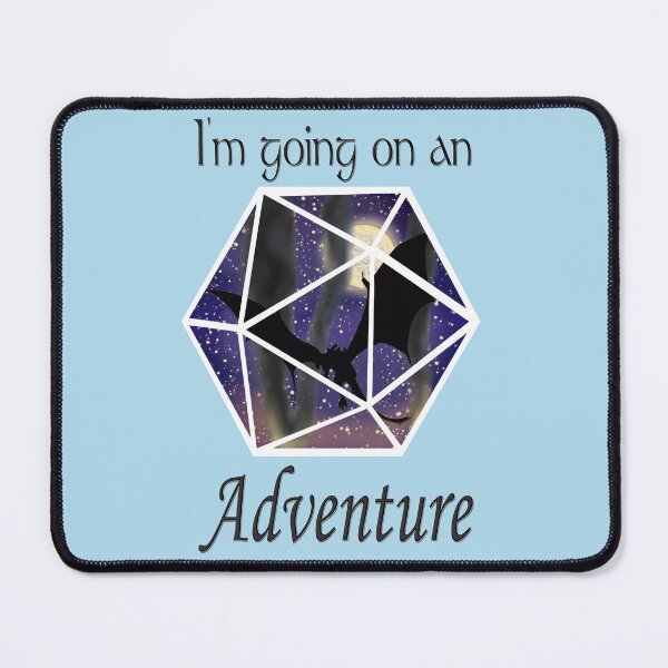 Item preview, I'm Going on an Adventure Black Text Dragon designed and sold by Ivorycrow.