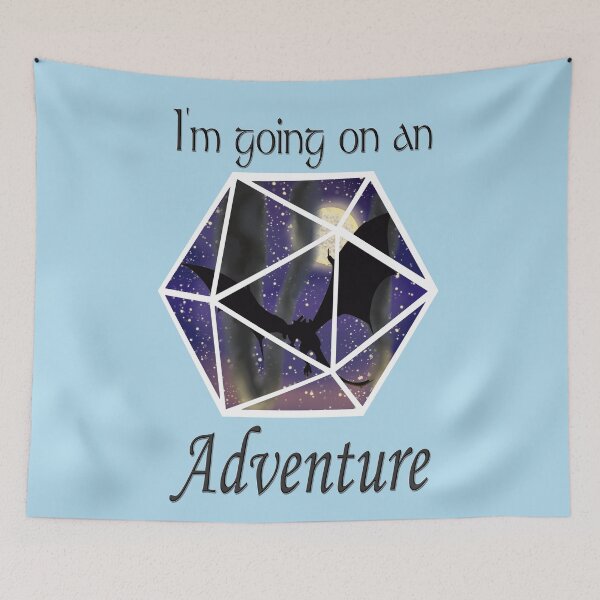 Item preview, I'm Going on an Adventure Black Text Dragon designed and sold by Ivorycrow.