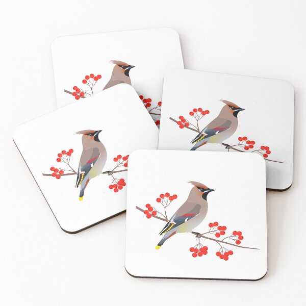Item preview, The Waxwing - Minimalist Songbird Art designed and sold by TheArtEngineer.