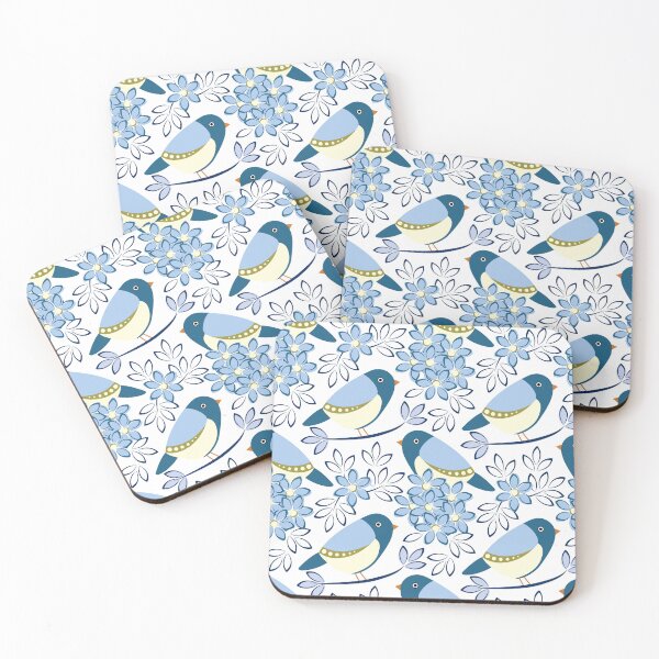 Item preview, Blue Songbird and Daisies in Sky Hues designed and sold by ImpalaMoon.