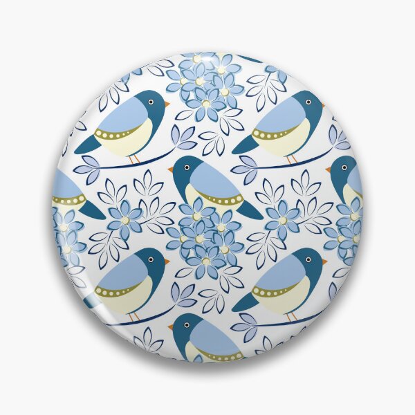 Item preview, Blue Songbird and Daisies in Sky Hues designed and sold by ImpalaMoon.