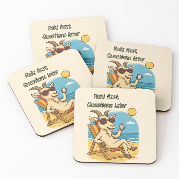 Item preview, "Raki First, Questions Later – Chill Goat Mode" designed and sold by EfraimFunArt.
