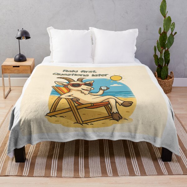 Item preview, "Raki First, Questions Later – Chill Goat Mode" designed and sold by EfraimFunArt.