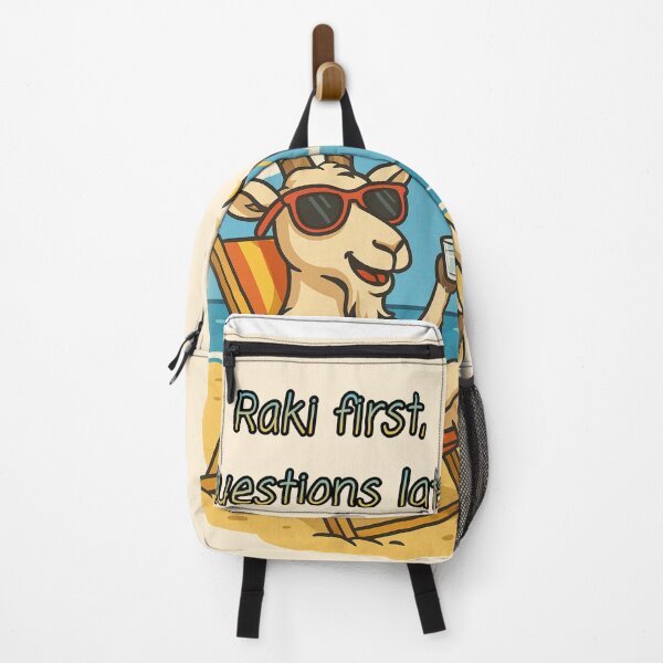 Item preview, "Raki First, Questions Later – Chill Goat Mode" designed and sold by EfraimFunArt.